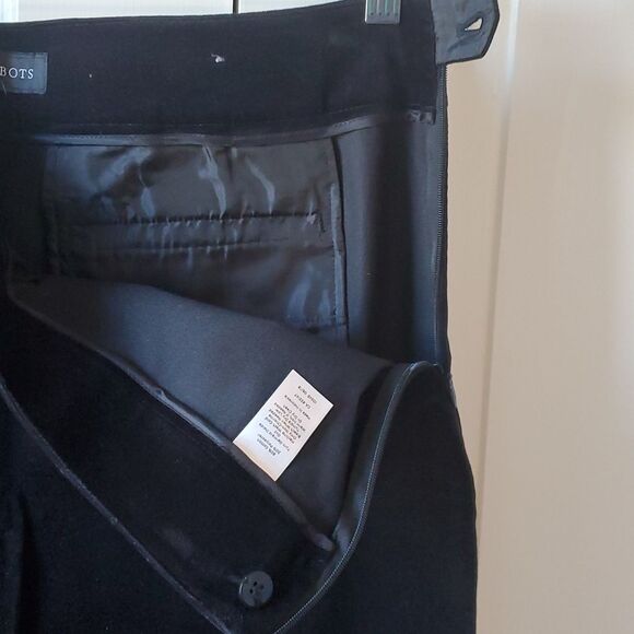 NWOT TALBOTS VELVETEEN BLACK CHATHAM ANKLE PANTS SIZE 10 - Picture 5 of 9